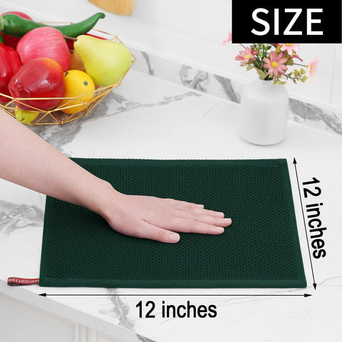 Homaxy 12x12 inch six-pack dishcloths offering color-coordinated value.