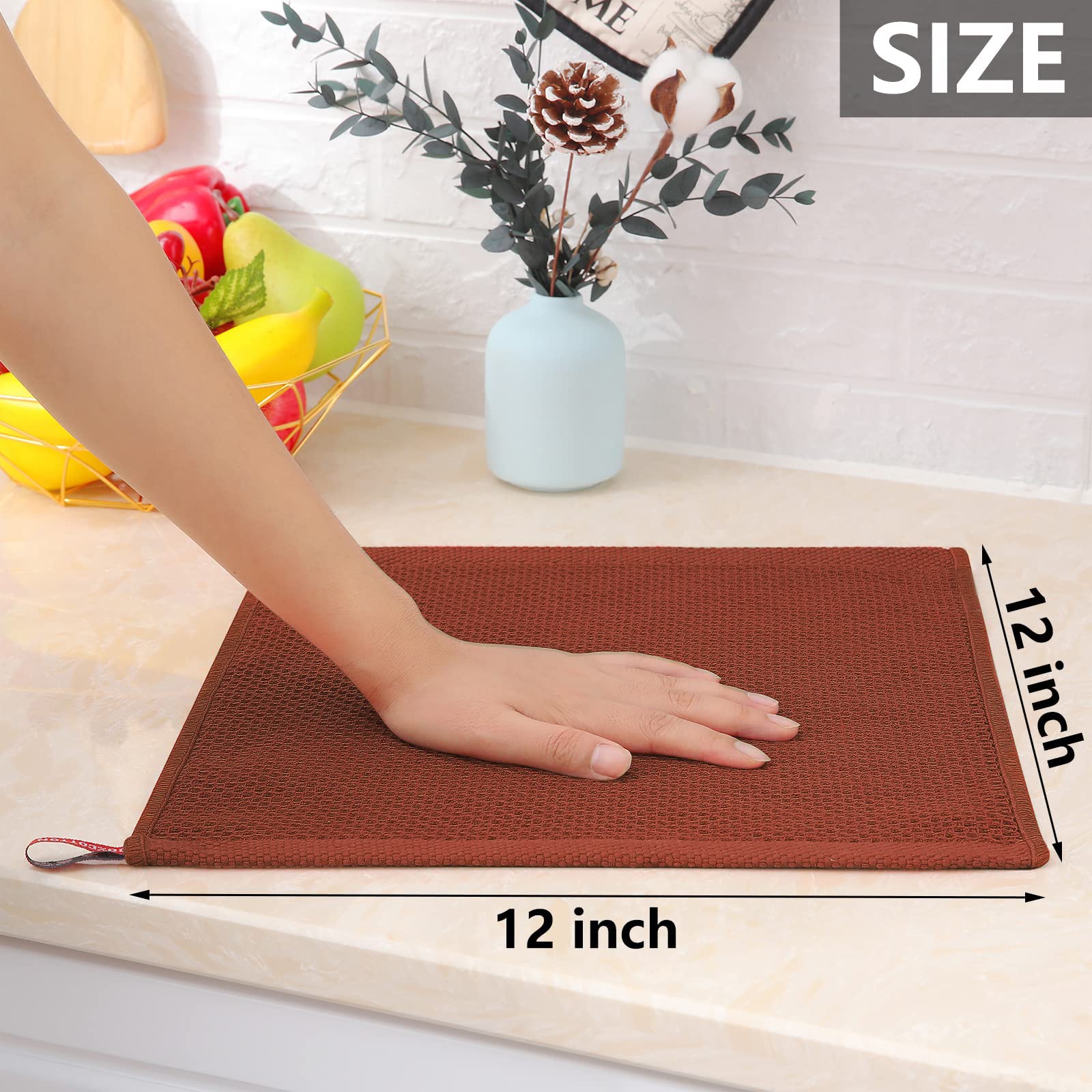 Homaxy 12x12 inch dishcloth size for everyday drying tasks