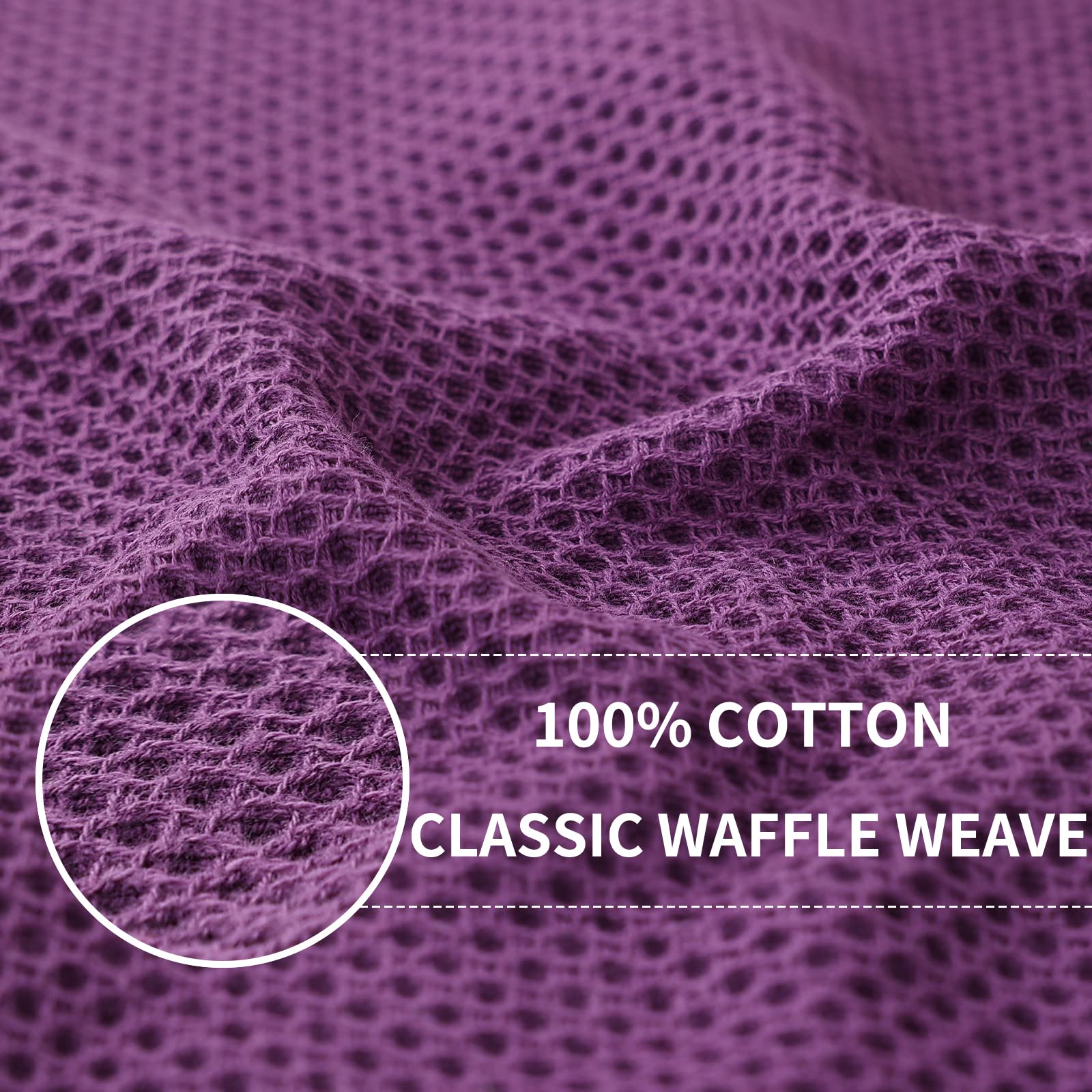 Homaxy dishcloth absorbent weave stack demonstrates value-pack convenience in purple