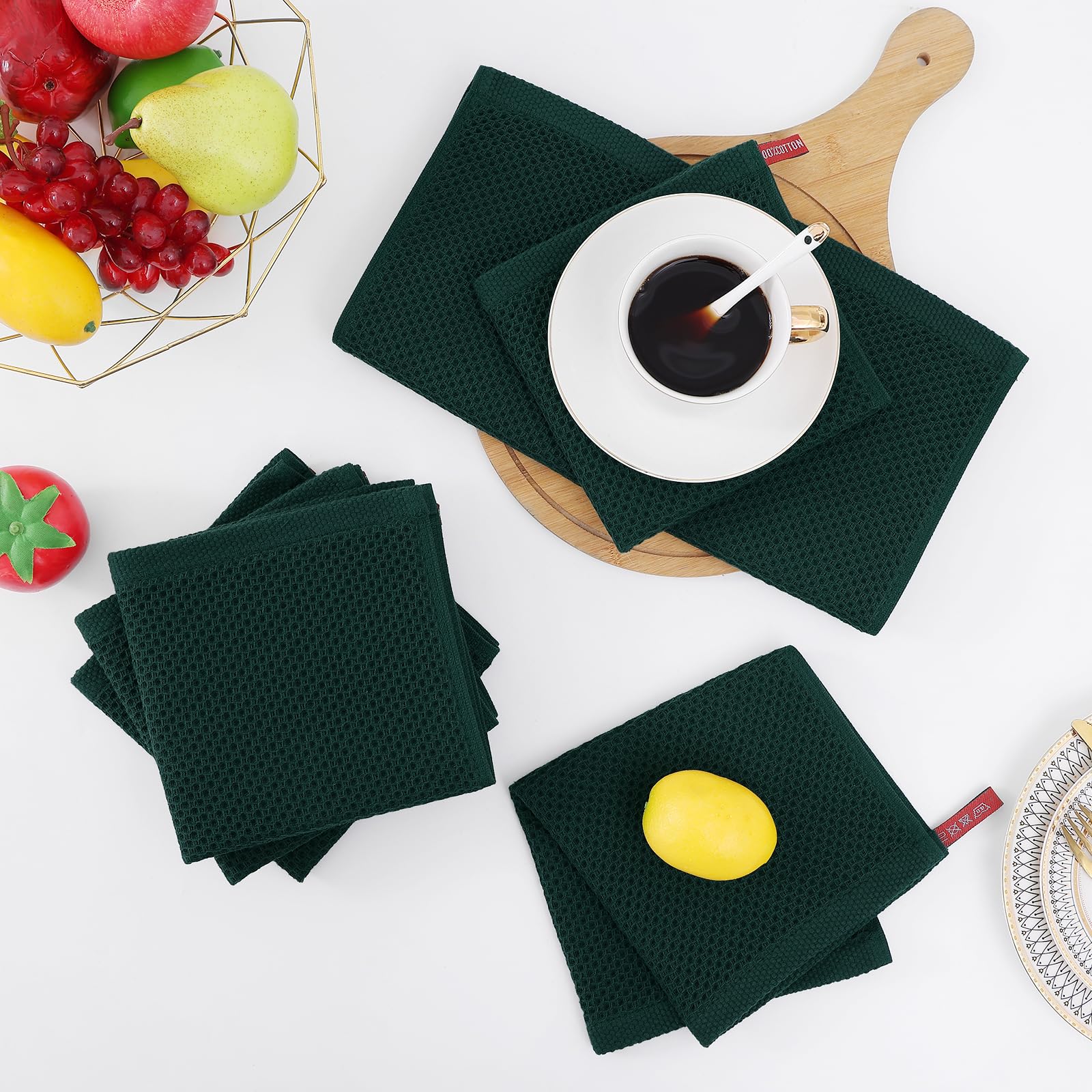 Homaxy blackish-green dishcloth adds style while absorbing spills.