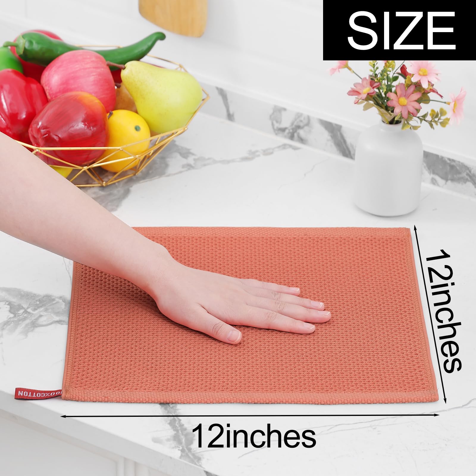 Homaxy 12x12 coral dishcloths help clean cookware without scratches