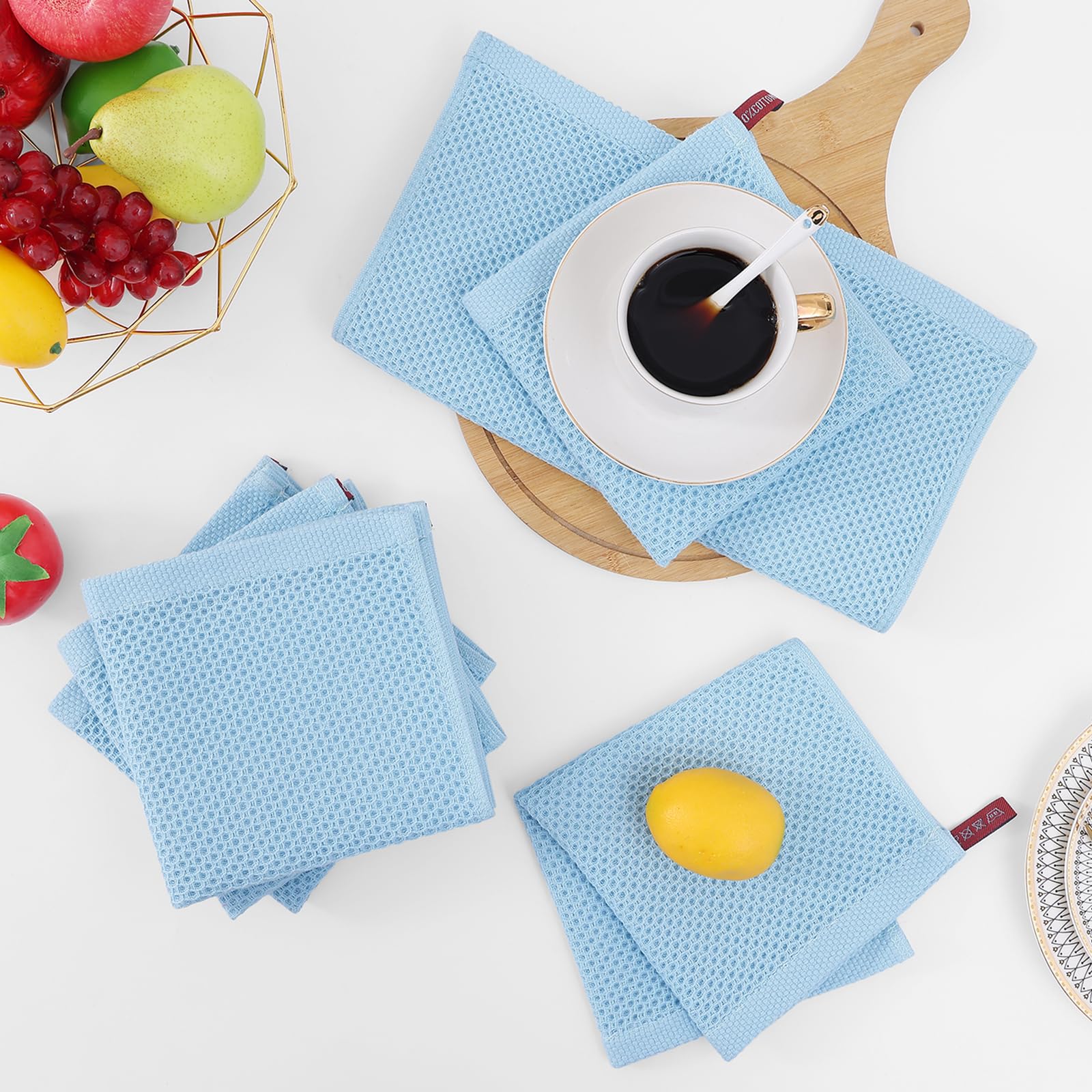 Homaxy dishcloth used for drying dishes and wiping spills.