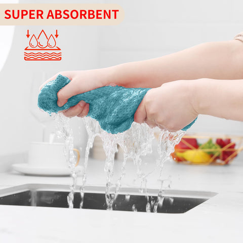 Homaxy quick-dry dishcloth helps speed up kitchen cleanup after meals.