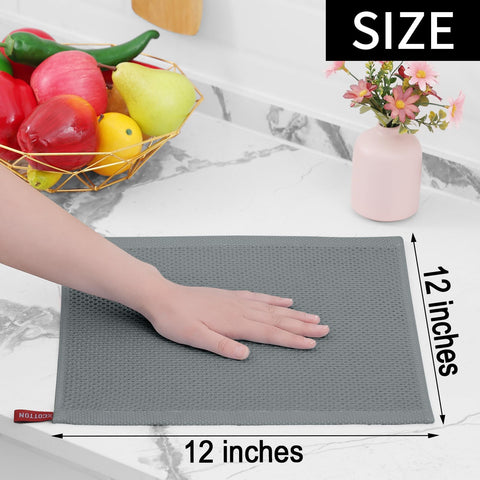 Homaxy dishcloths protect delicate cookware with soft woven texture.