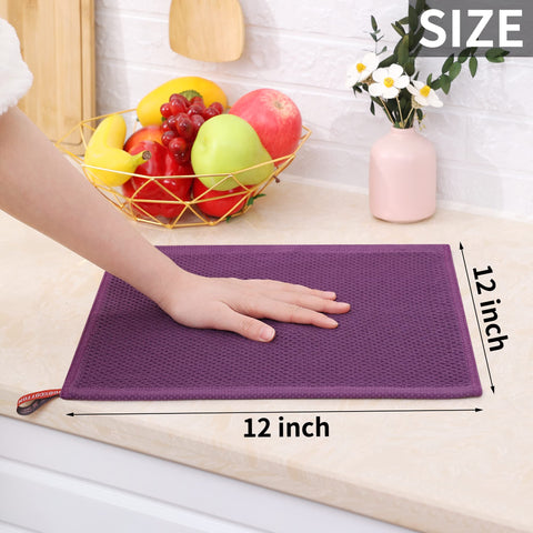 Homaxy dishcloth close-up highlights soft plush feel and gentle cookware contact