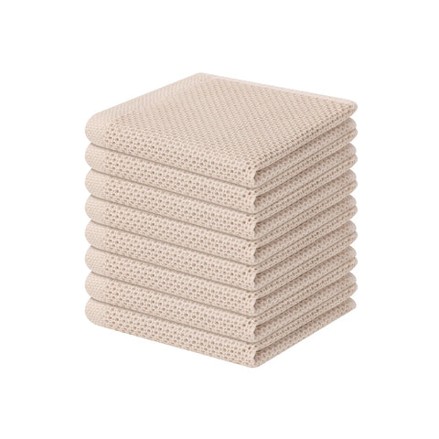 Homaxy waffle-weave dishcloths with soft touch for delicate cookware care.