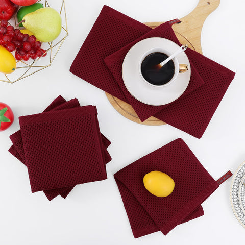 Homaxy easy-care cotton dishcloths stay vibrant after cold wash and air dry.