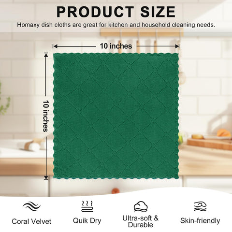 Homaxy lint-free dish cloths protect fine tableware from scratches.