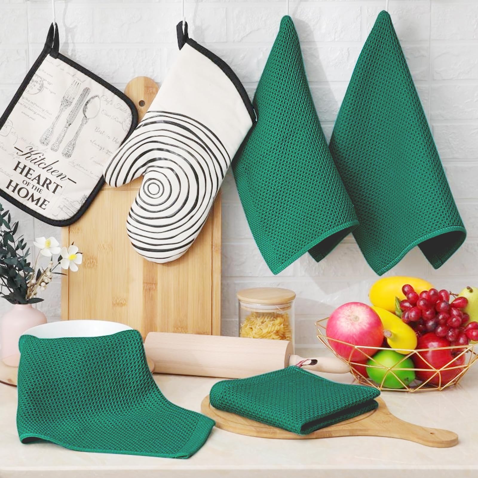 Homaxy eco-friendly absorbent cotton dishcloths ideal for drying dishes