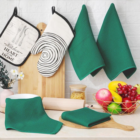 Homaxy eco-friendly absorbent cotton dishcloths ideal for drying dishes