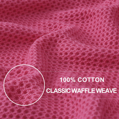 Homaxy hot pink waffle weave towel highlights quick dryness for busy kitchens.