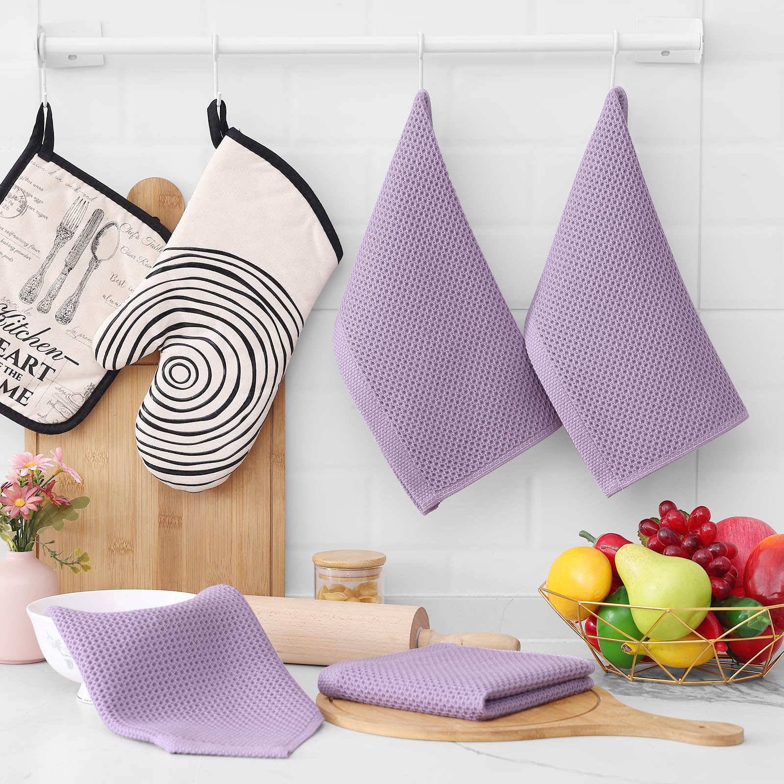 Homaxy machine-washable dishcloths maintained soft after multiple washes.