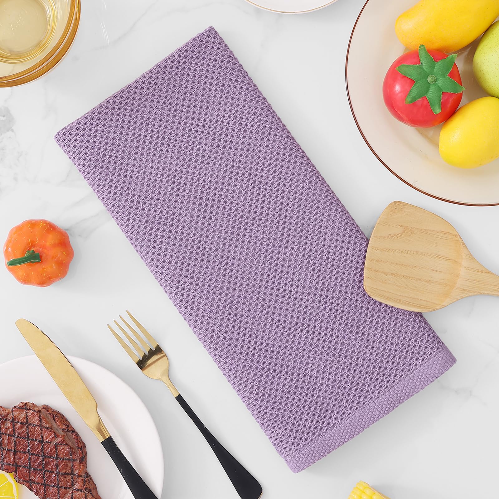 Set of Homaxy towels offering color options to match kitchen styles.