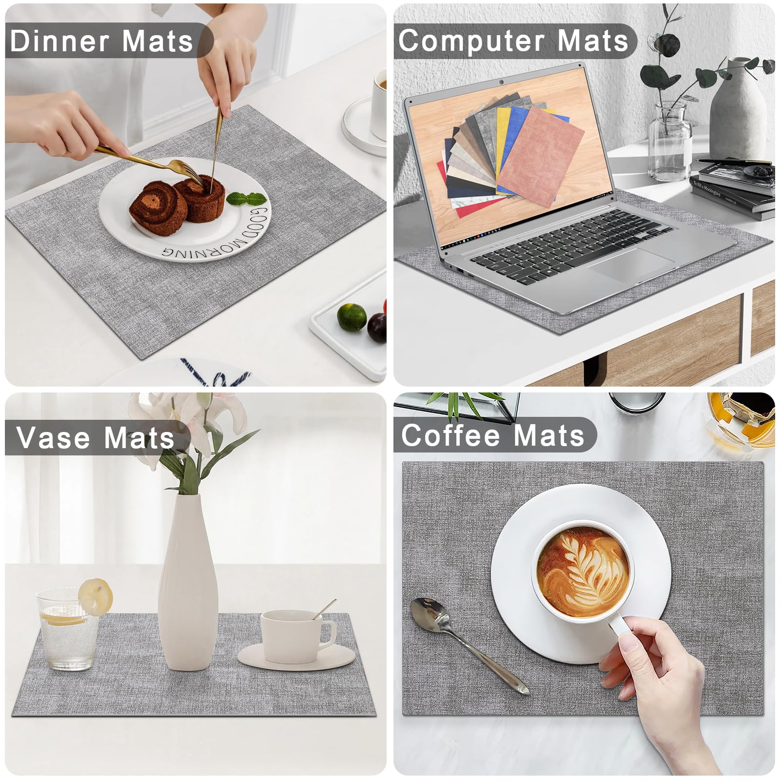 Homaxy non-slip placemats help stabilize plates for steadier dining.