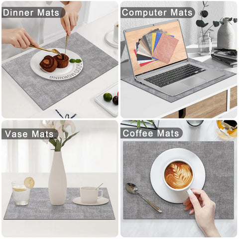 Homaxy non-slip placemats help stabilize plates for steadier dining.
