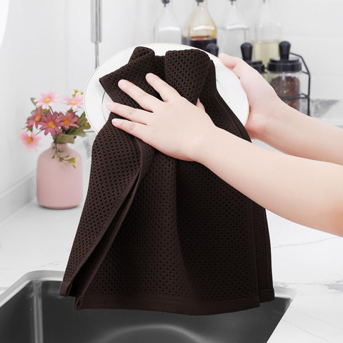 Homaxy four-pack dish towel set packaged for easy storage and gifting