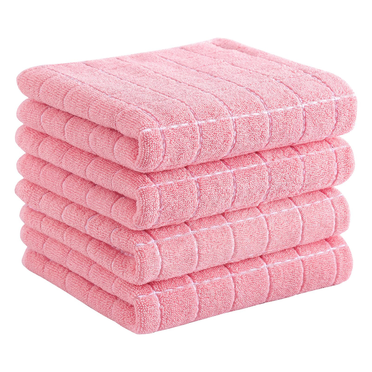 Homaxy pink checkered kitchen towel 13x28 inches, quick-drying and absorbent.