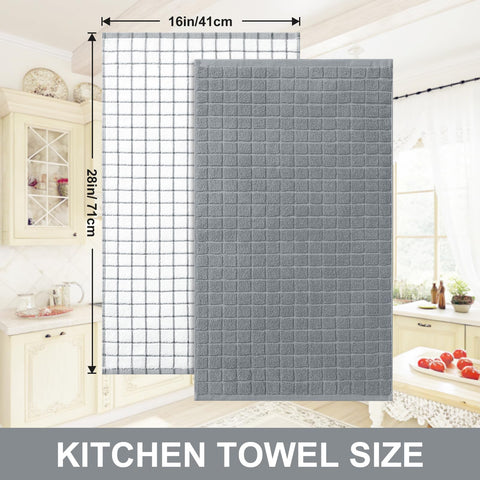 Homaxy premium cotton towel in a dish-drying scene quickly soaks spills for cleaner counters.