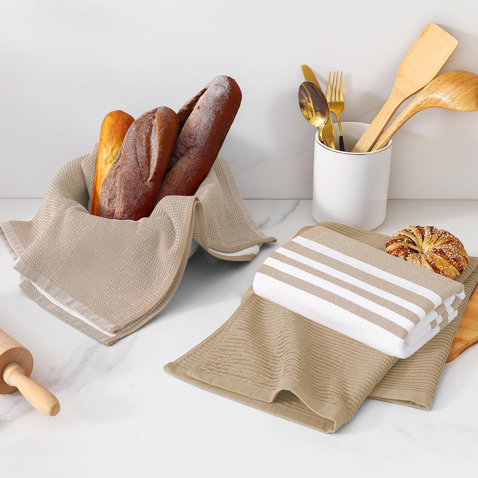 Homaxy easy-care towels: machine washable, color-safe.