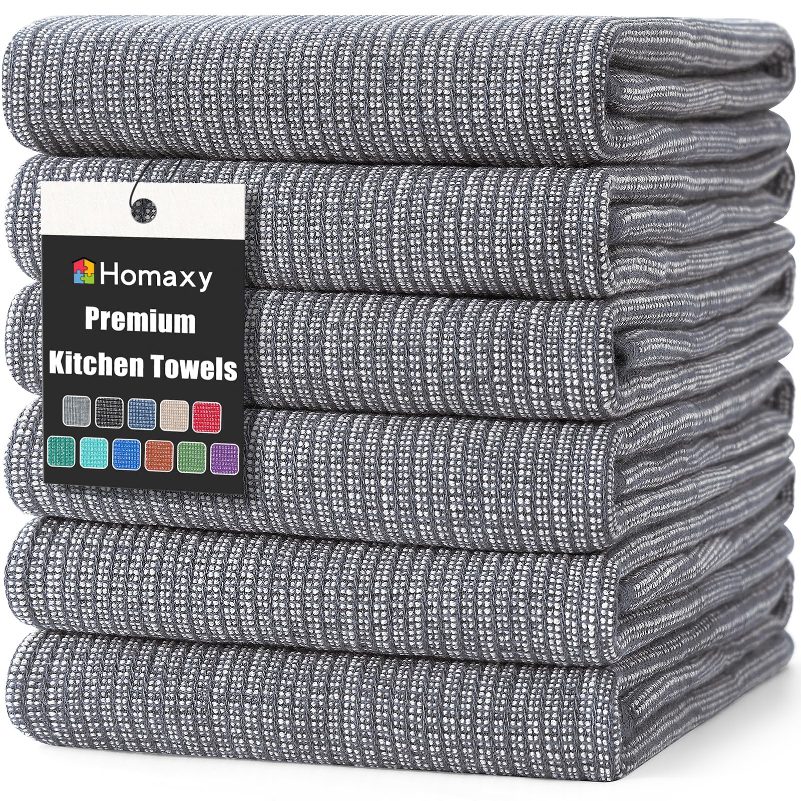 Homaxy premium kitchen towels in flat texture for versatile drying and wiping tasks.