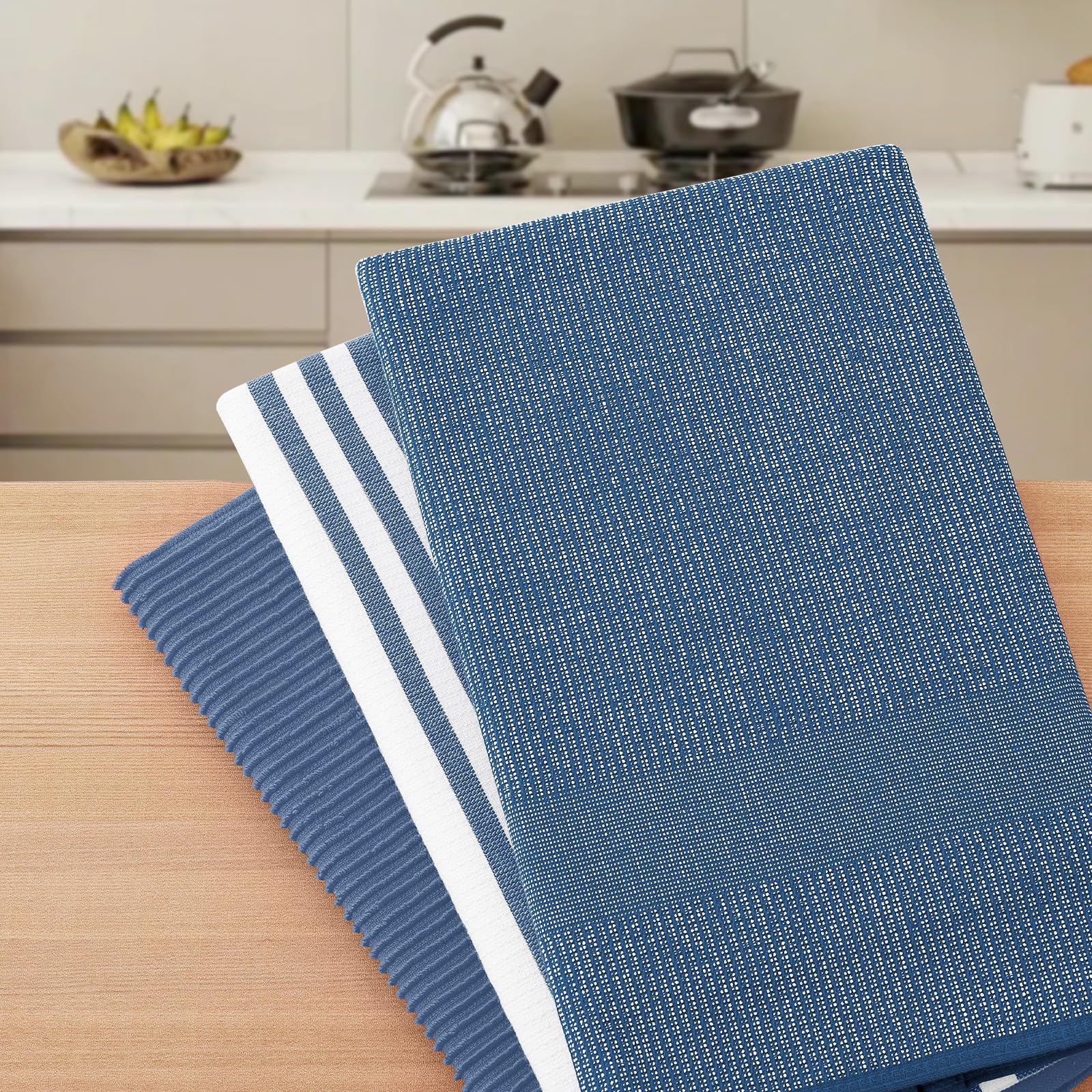 Homaxy towels in kitchen scene, large 18x28 inches for big cleanups.