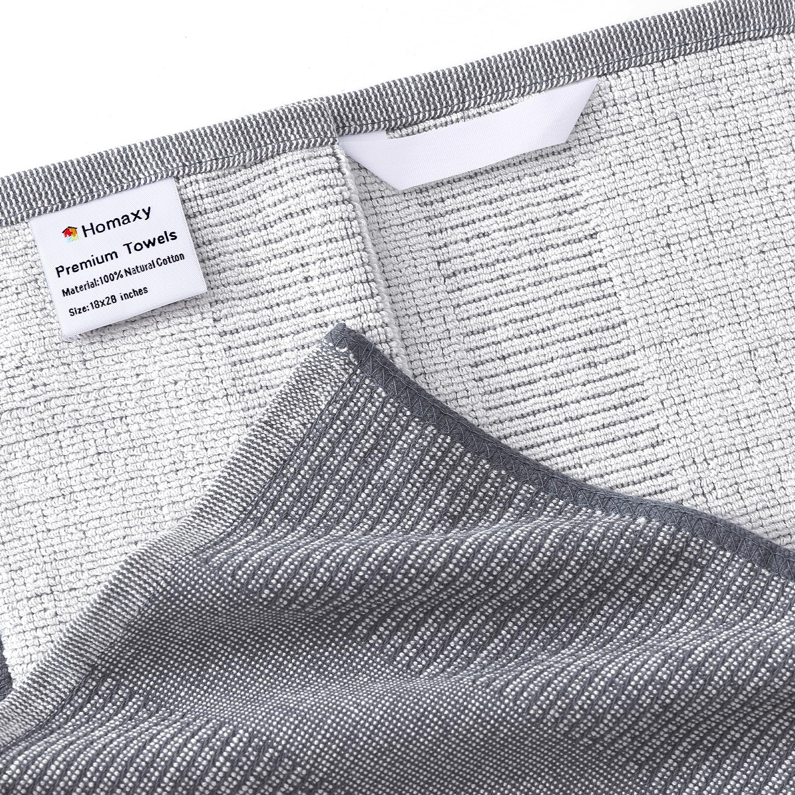 Homaxy premium kitchen towels in terry texture deliver strong absorption for spills.