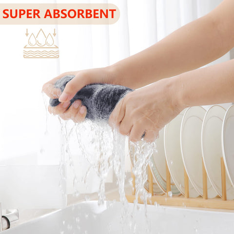 Homaxy soft 100% cotton dishcloths prioritizing gentle contact with cookware