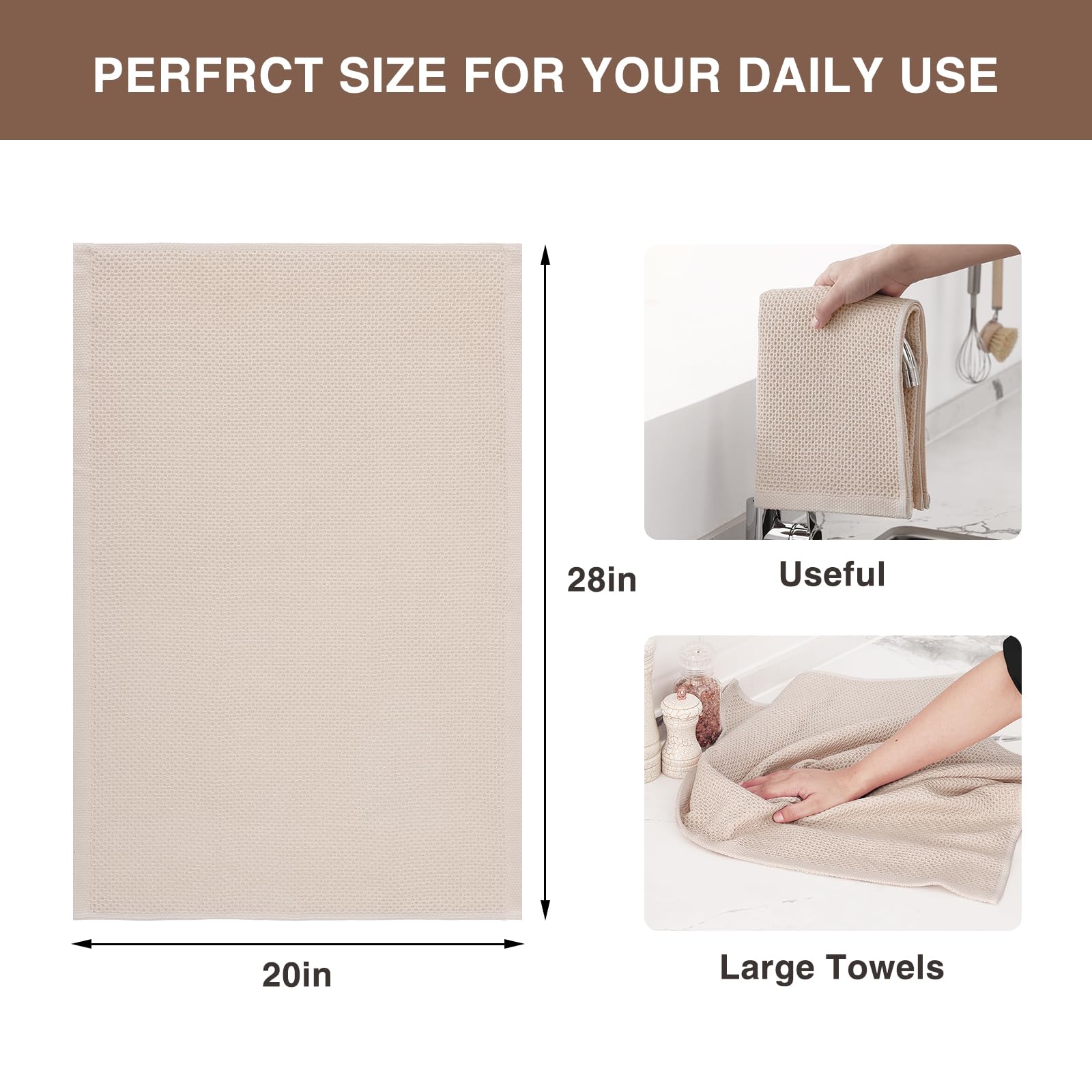 Homaxy soft towels in use for quick spill cleanup and pan drying