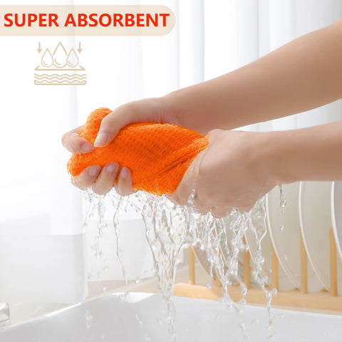 Homaxy towel absorbs moisture while drying dishes.