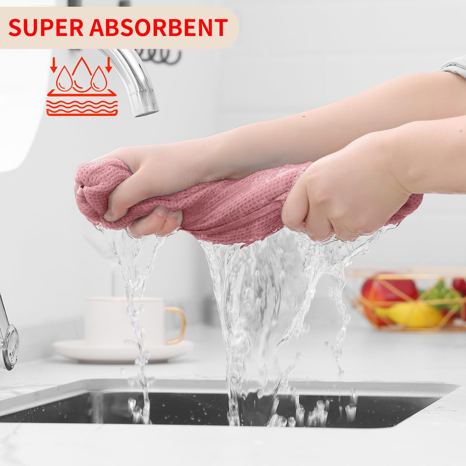 Soft Homaxy cloth showcases plush feel suitable for delicate cookware and glassware