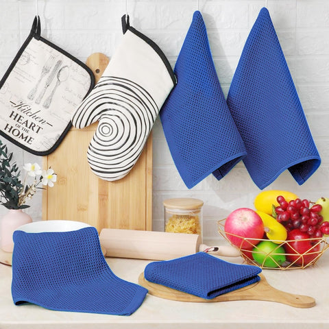 Homaxy waffle dishcloths absorb spills efficiently without lint.