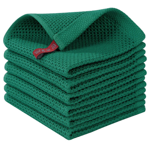 Homaxy waffle dishcloths pack 6 soft and absorbent for everyday kitchen tasks