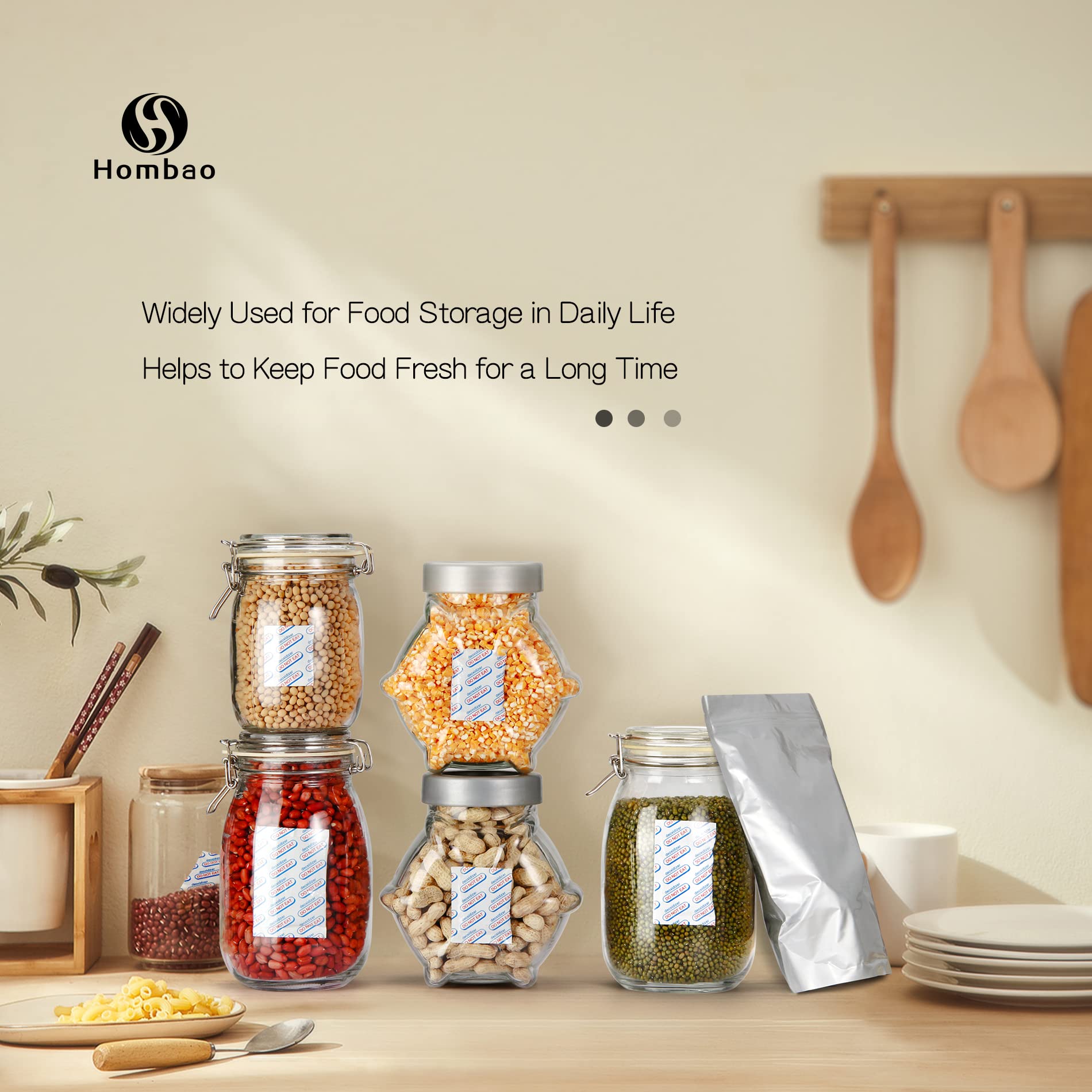 Hombao color-coded packaging helps with quick storage organization.