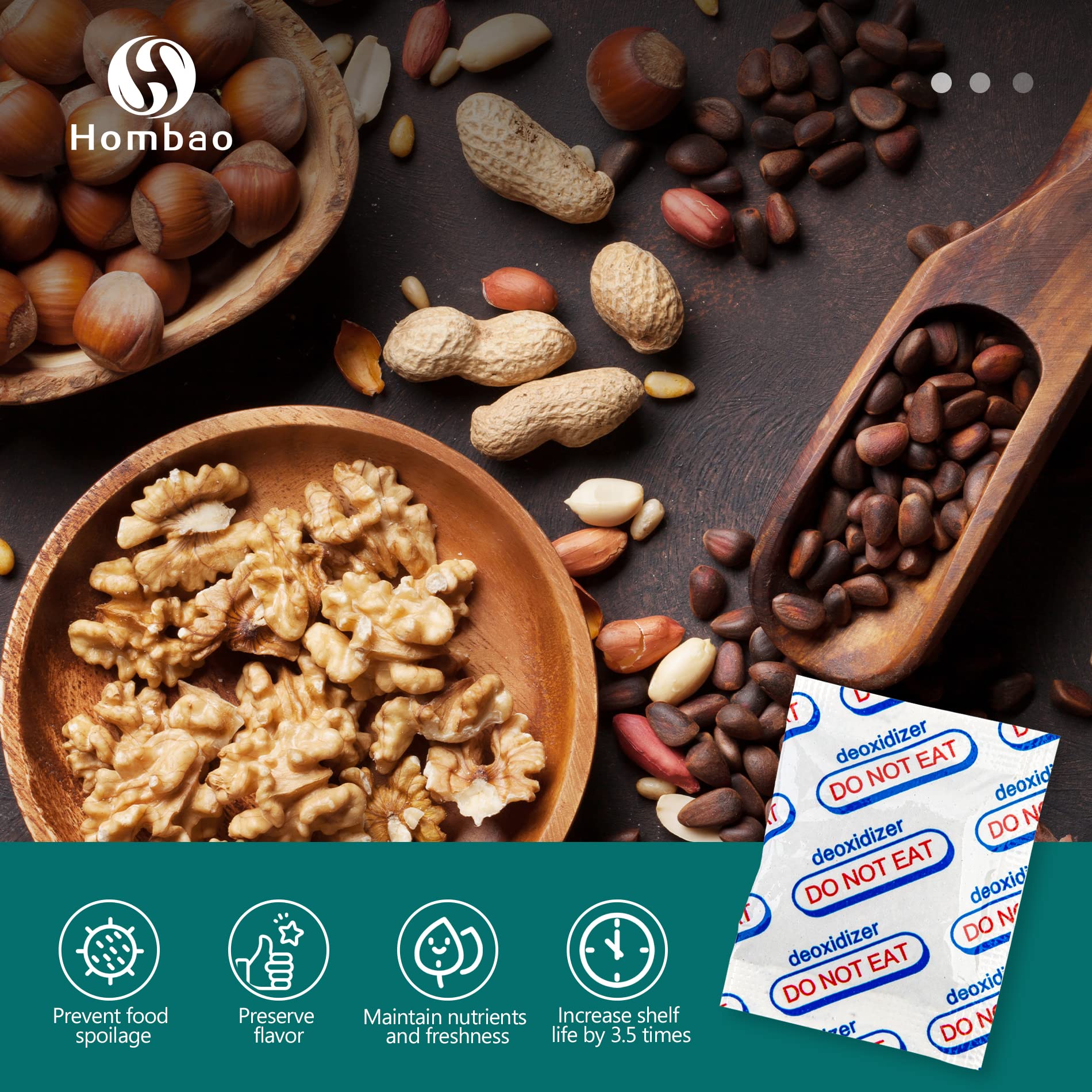 Hombao color-coded vacuum bags packaging minimizes oxygen exposure