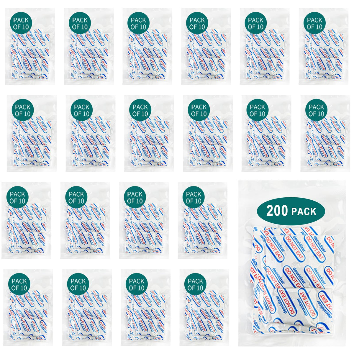 Hombao 100cc oxygen absorber pack preserves freshness and flavor for foods.