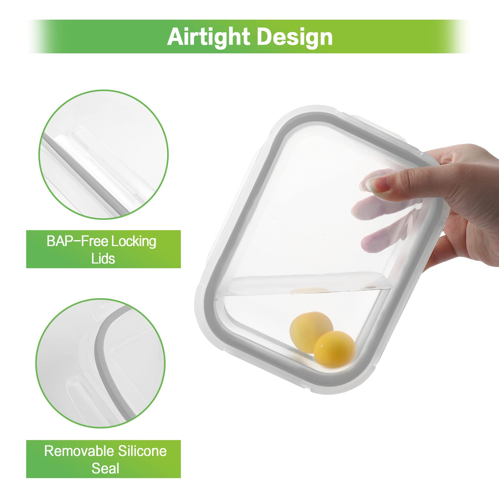 HOMBERKING 1050ml rectangle glass container, great for bulk meals and family portions.