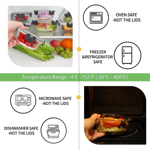 HOMBERKING 650ml rectangle container for fridge storage and freshness.