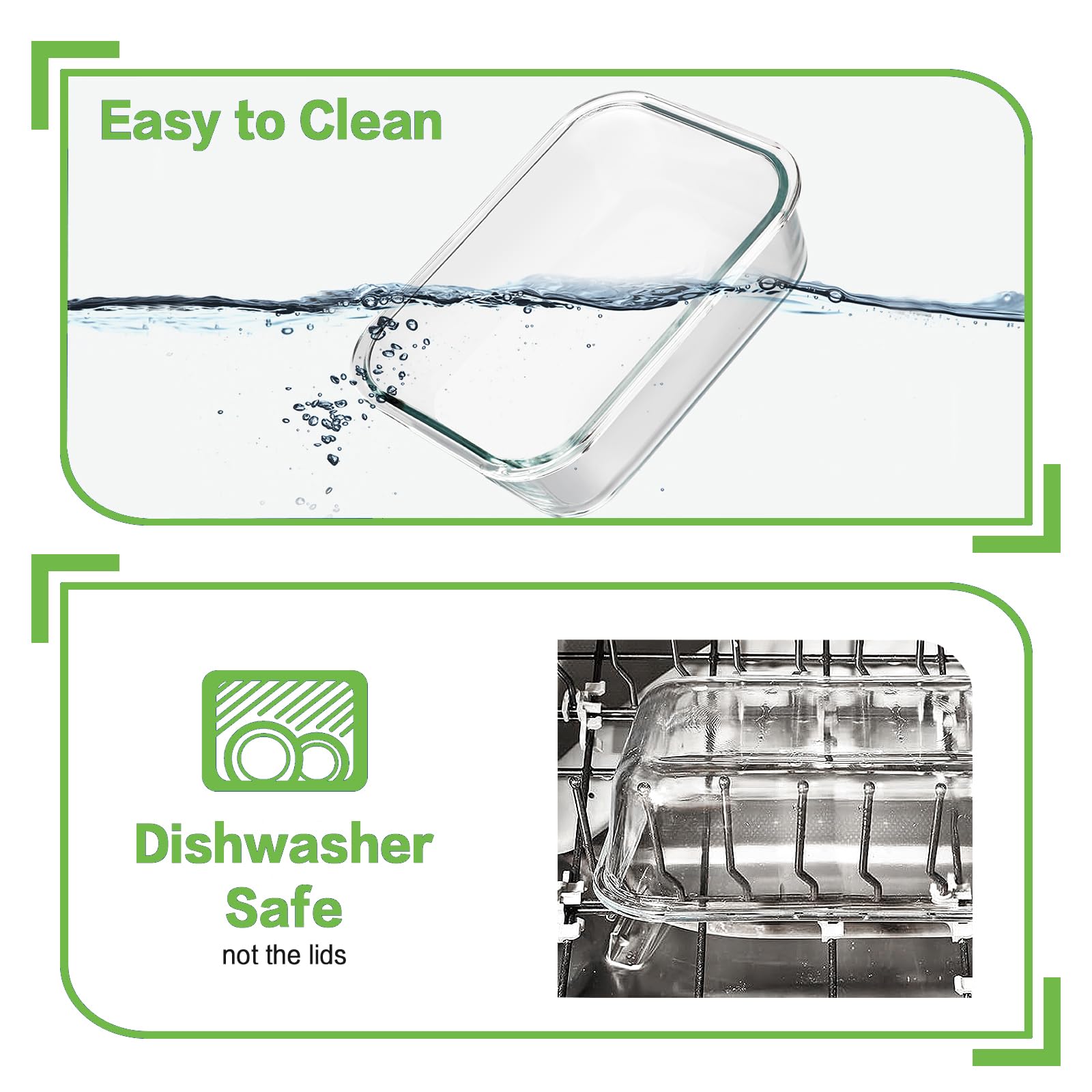 HOMBERKING glass container dishwasher safe and easy to clean