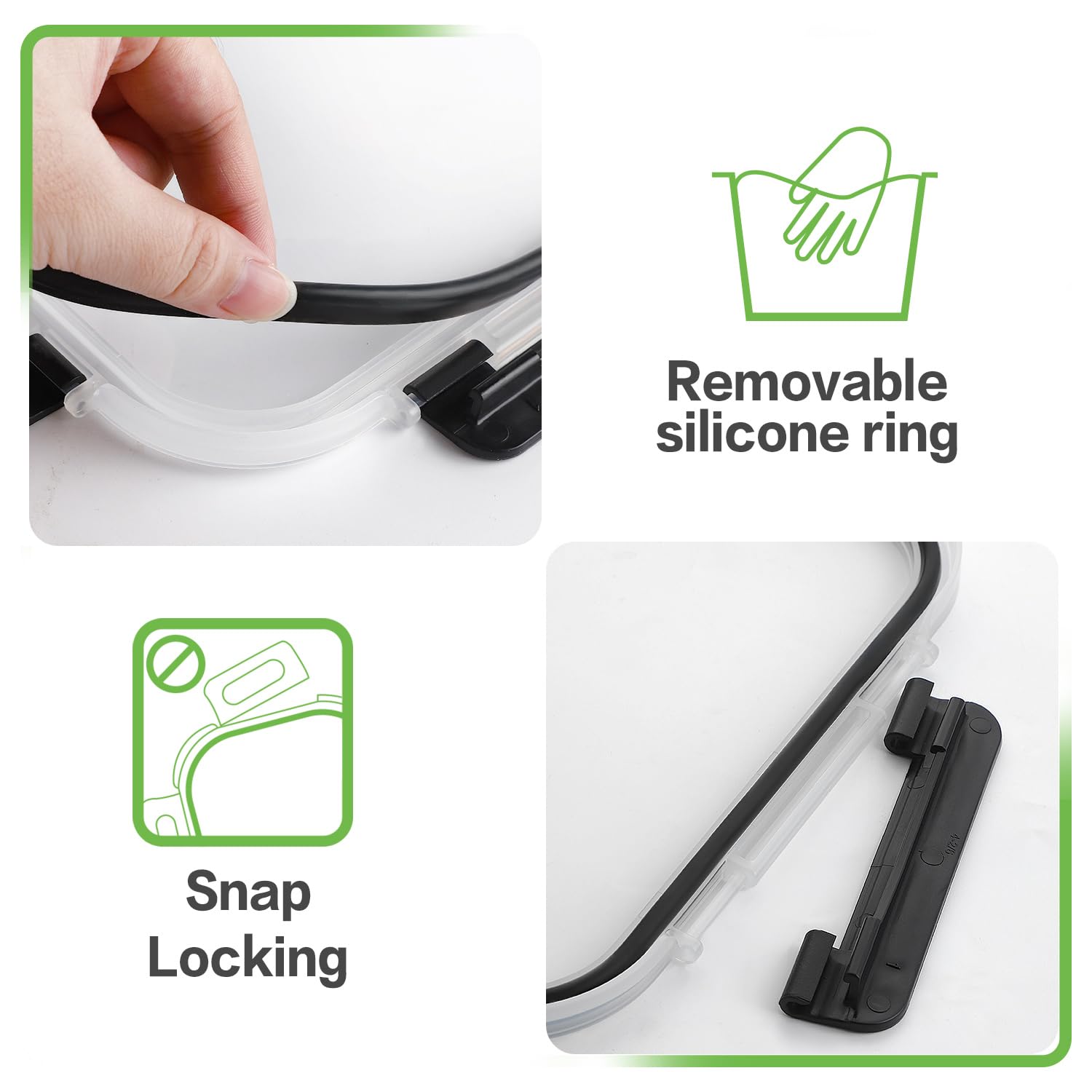 HOMBERKING lid seal removable for thorough cleaning