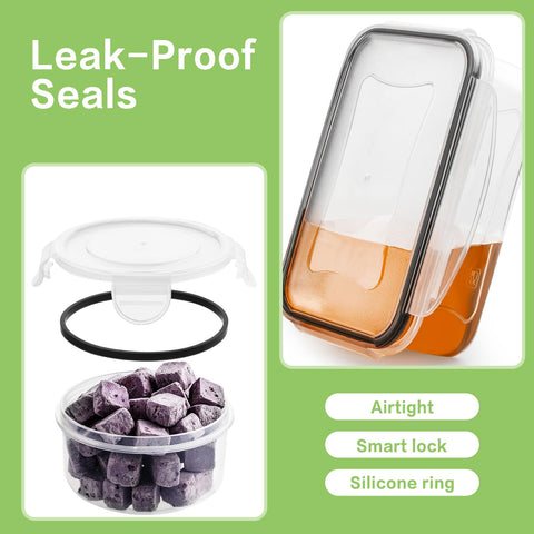 HOMBERKING round containers with leak-proof seals for on-the-go snacks.