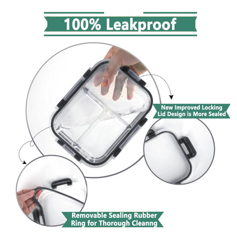 Homberking snap-lock lid with silicone seal ensures airtight storage