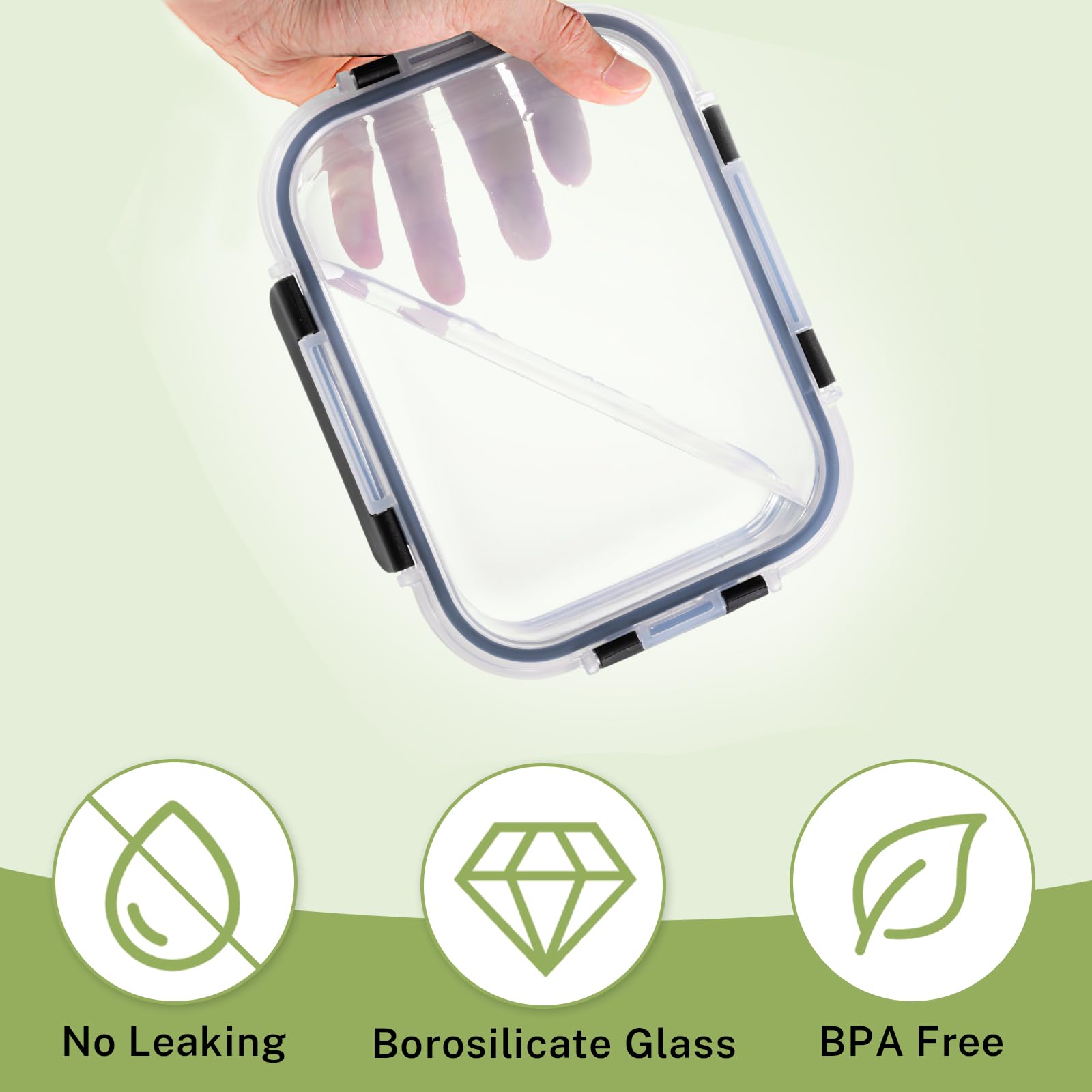HOMBERKING square 150ml container with lid for snacks