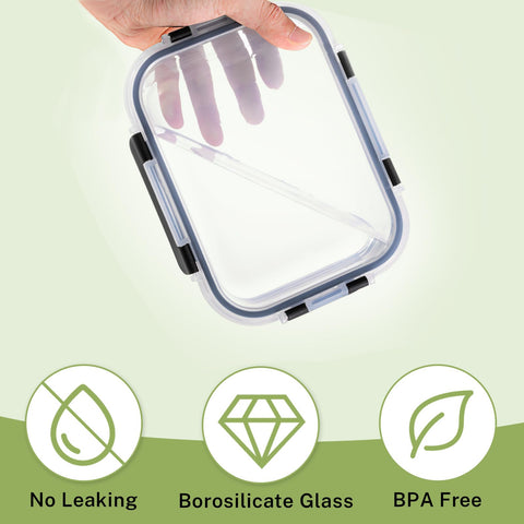 HOMBERKING square 150ml container with lid for snacks