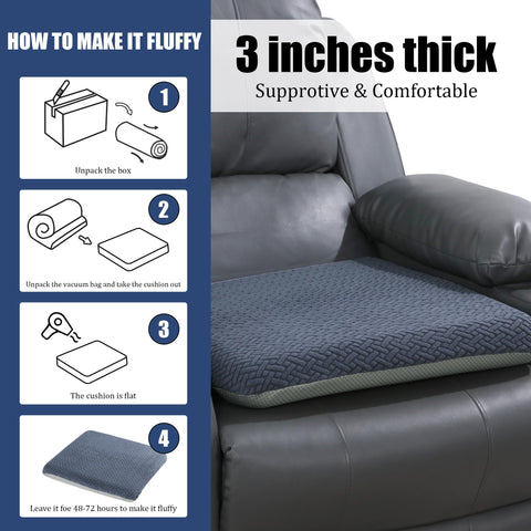 Non-slip backing keeps HOMBYS cushion in place during daily use