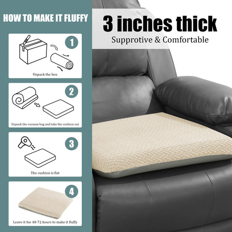 HOMBYS Tufted Furry Recliner Cushion removable cover for easy cleaning
