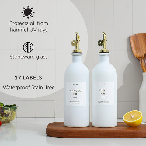 HOMCDALY 16oz glass bottles ready for daily kitchen use