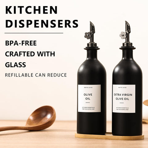 HOMCDALY bamboo tray keeps bottles neatly organized on your counter.