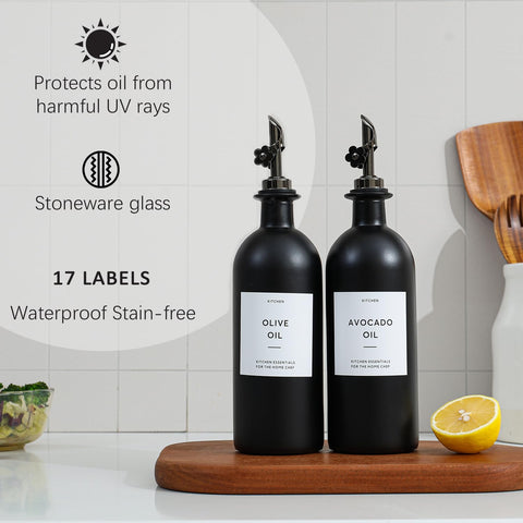 HOMCDALY black kitchen décor adds style and practicality.