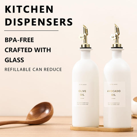 HOMCDALY gold pour spouts for oil and vinegar ensure smooth pouring