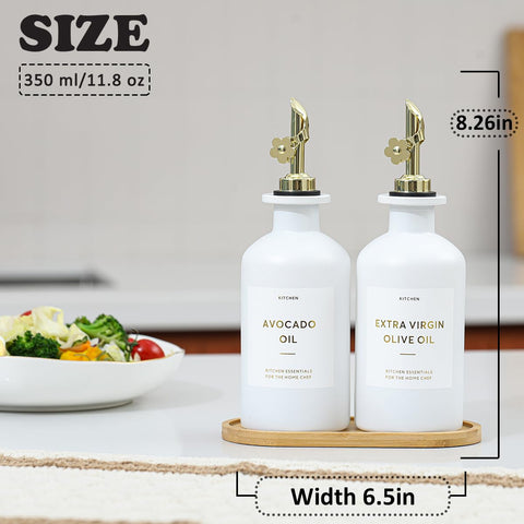 HOMCDALY gold stainless steel spout on a glass bottle for drip-free pouring